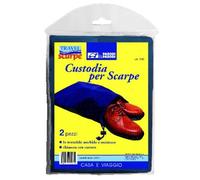 PARODI & PARODI Travel Scarpe 2 Custodie con Cursore, PVC, Blu, 16x21x1 cm, 2 unità