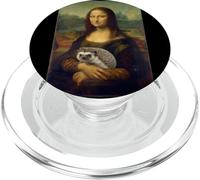 Parodia artistica Mona Lisa Hedgehog Rinascimento classico PopSockets PopGrip per MagSafe