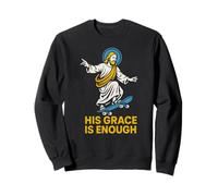 Parodia Cristiana His Grace is Enough Retro Womens Faith Felpa