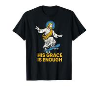 Parodia Cristiana His Grace is Enough Retro Womens Faith Maglietta