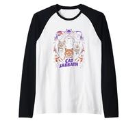Parodia della Band Heavy Rock Felina dei Cat Sabbath Maglia con Maniche Raglan