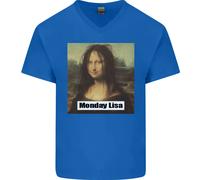 Parodia Di Mona Lisa Lunedì Lisa T-Shirt In Cotone A V