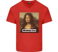 Parodia Di Mona Lisa Lunedì Lisa T-Shirt In Cotone A V