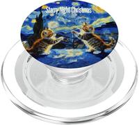 Parodia di Natale di Kittymas della notte stellata PopSockets PopGrip per MagSafe