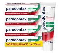 Parodontax Dentifricio al fluoro, dentifricio da 4 x 75 ml, aiuta a ridurre e prevenire le gengive sanguinanti