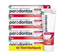 Parodontax Dentifricio Pasta originale Dentrifice, aiuta a fermare e prevenire il sanguinamento delle gengive, confezione da 4 x 75 ml