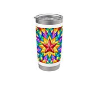 Parol Filippino Lanterna Natale Stella Arcobaleno Caleidoscopio Bicchiere termico in acciaio inox doppia parete
