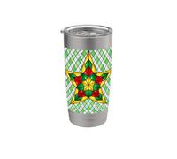 Parol Filippino Lanterna Natale Stella Mosaico Bicchiere termico in acciaio inox doppia parete