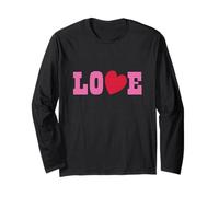 Parola d'Amore con Cuore Come Lettera V Maglia a Manica