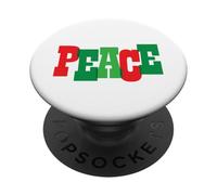Parola "pace" in lettere rosse e verdi PopSockets PopGrip Adesivo