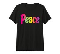 Parola, Pace, Nome, Arcobaleno, Carattere, colorito, Disegno Maglietta Premium