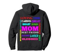 Parole Carine di gentilezza per Mamma Mamma Divertimento colorato Felpa con Cappuccio