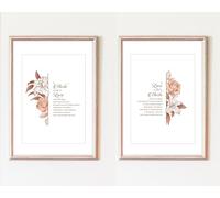 Parole Celesti - Promesse matrimonali PERSONALIZZATE - Stampa su carta da appendere - Decoro - Poster - Quadretto - Wall Art (A5)