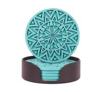 Parole in silicone - vassoi per tazza resistenti al calore, tappetini per bevande senza slittamento | 3,94 x 3,94 pollici di guardia della superficie del tavolo lucido, portabevande