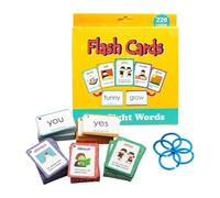 Parole riconoscibili a vista,Parole riconoscibili a vista per la scuola materna - Carte educative con parole ad alta frequenza - Lettura di schede flash, giochi di vocabolario re