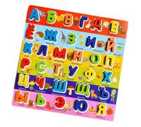 Parole russe alfabeto parole di abbinamento in legno per i bambini presenti