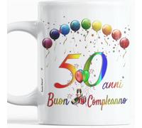 Paroles d'amour Tazza Colazione Buon Compleanno 50 Anni Regalo originale per uomini e donne Anniversario di 50 anni