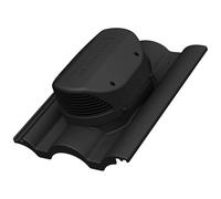 Parotec Taunus - Ventilatore piatto per Braas (RAL 9005 - Nero)