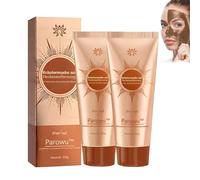 Parowu, maschera per il viso sbiancante e smacchiatore, 1 maschera sbiancante per il viso e ringiovanente per lentiggini, macchie di erbe, maschera esfoliante per la cura della pelle (2 pezzi)