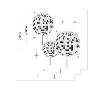 ParPix 20 tovaglioli da discoteca, 33 x 33 cm, decorazione per feste, 70 anni '80 anni '90