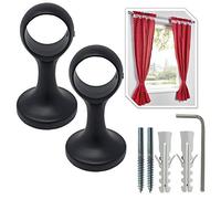 parpyon® 2 Supporti per bastoni Tende in Metallo da 20-22mm, staffe Bastone Tenda - Corrimano ringhiera a muro, Materiale Resistente per Appendi Prodotto Italiano (V44N, 20-22MM)
