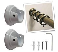 parpyon® 2 Supporti per bastoni Tende in Metallo da 20-22mm, staffe Bastone Tenda - Corrimano ringhiera a muro, Materiale Resistente per Appendi Prodotto Italiano (888B, 20-22MM)