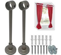 parpyon® 2 Supporti per bastoni Tende in Metallo da 20mm, staffe Bastone Tenda - Corrimano ringhiera a muro, Materiale Resistente per Appendi Prodotto Italiano (845NS, 20MM)