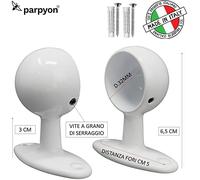 Parpyon® 2 Supporti Per Bastoni Tende In Metallo, Staffe Bastone Tenda 32mm