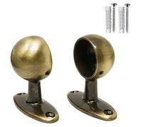 Parpyon® 2 Supporti Per Bastoni Tende In Metallo, Staffe Bastone Tenda 32mm