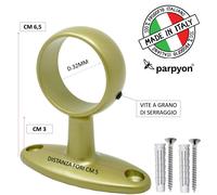 Parpyon® 2 Supporti Per Bastoni Tende In Metallo, Staffe Bastone Tenda 32mm