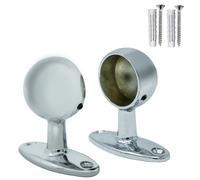 Parpyon® 2 Supporti Per Bastoni Tende In Metallo, Staffe Bastone Tenda 32mm