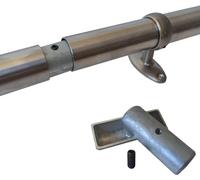 Parpyon Accessori e ricambi per Ringhiera scala Balaustra componenti GIUNZIONE TUBO parti assemblaggio ringhiere corrimano a muro staffe, supporti, snodi (Giunzione D.32)