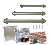 Parpyon® Corrimano a muro maniglia appoggio passamano in Acciaio INOX a parete Scale, Bagno, Doccia, Cucina, maniglione bagno - porta asciugamani 100% prodotto Italiano (100cm, Acciaio Satinato)
