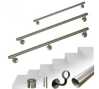 Parpyon® Corrimano a muro maniglia appoggio passamano in Acciaio INOX a parete Scale, Bagno, Doccia, Cucina, maniglione bagno - porta asciugamani 100% prodotto Italiano