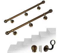 Parpyon® Corrimano a muro maniglia appoggio passamano in Acciaio INOX a parete Scale, Bagno, Doccia, Cucina, maniglione bagno - porta asciugamani 100% prodotto Italiano