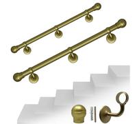 Parpyon® Corrimano a muro maniglia appoggio passamano in Acciaio INOX a parete Scale, Bagno, Doccia, Cucina, maniglione bagno - porta asciugamani 100% prodotto Italiano