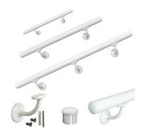 Parpyon® Corrimano per scale interne Tubo passamano metallo Prodotto 100% Italiano Fissaggio a parete Kit montaggio FACILE fai da te scala e balaustra