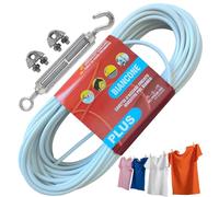 parpyon® Filo per stendere il bucato da esterno 20MT x d.4,5mm PLUS Resistente filo stendibiancheria per esterno Made in Italy Cavetto in Acciaio rivestito