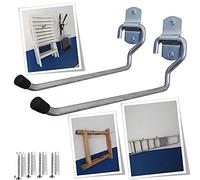Parpyon® Ganci Muro per Garage e Giardino - Porta Attrezzi da Parete in Acciaio - Porta Pneumatici - Vari Modelli (Dritto 15cm)