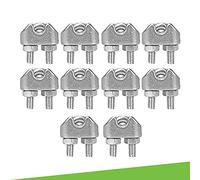 parpyon® Morsetti e Tenditori per Filo per stendere Il bucato da Esterno Kit serracavo per Filo in Acciaio Tenditori Vite e Occhiello Prodotto Italiano (10-Morsetti)