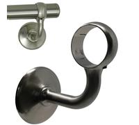 Parpyon® N.3 Supporti per corrimano scale interne per tubo da 40mm in ferro o legno completi di vite e tassello per il fissaggio a parete Staffe tubo mancorrente (3)