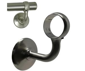 Parpyon® N.3 Supporti per corrimano scale interne per tubo da 40mm in ferro o legno completi di vite e tassello per il fissaggio a parete Staffe tubo mancorrente (3)