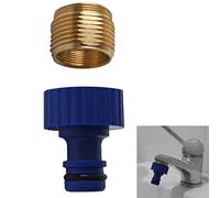 Parpyon® Parpyon® Adattatore Rubinetto miscelatore lavello cucina - lavabo bagno raccordo con presa attacco rapido per tubo acqua gomma giardino (Adattatore 1)