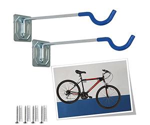 Parpyon® Porta biciclette da muro 2 gancio bici muro, porta bici, porta attrezzi da parete, porta biciclette da terra portabici da tetto vari modelli (Parete Lungo)