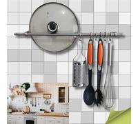 parpyon Porta Utensili da Cucina con Ganci, Barra Portautensili Cucina in A 80CM