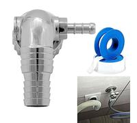 Parpyon® Sifone Lavasciuga Doppio per Lavatrice e Lavastoviglie - Tubo Carico e Scarico, Rubinetto Curvetta, Raccordo 2 Vie (Scarico+Asciugatrice)