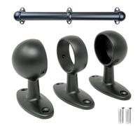 Parpyon® Supporti per corrimano a muro Staffe tubo passamano in Ferro accessori per ringhiere, Reggi Tubi con tasselli e viti prodotto italiano (Supporti 519, Grigio Grafite)