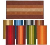 parpyon Tappeto Cucina Antiscivolo Lvabile Cinzy, 100% Poliestere e Fondo Antiscivolo che aderisce al pavimento, Passatoia cucina vari Colori (Marrone, 50X145)