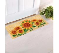 parpyon® Zerbino Ingresso casa Divertente Vulcano Piccolo cm 53x23 Tappeto Antiscivolo entrata scalino per Interno da Esterno tappeti Moderni in Cocco (CM 23X53, Disegno-7)