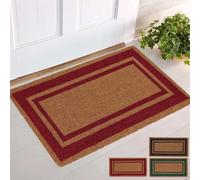 parpyon® Zerbino ingresso casa esterno Classico CM 50X100 in Cocco Naturale con fondo ANTISCIVOLO Tappeto entrata per esterno ed interno tappeti moderni (CM 50X100, Bordo-3R)